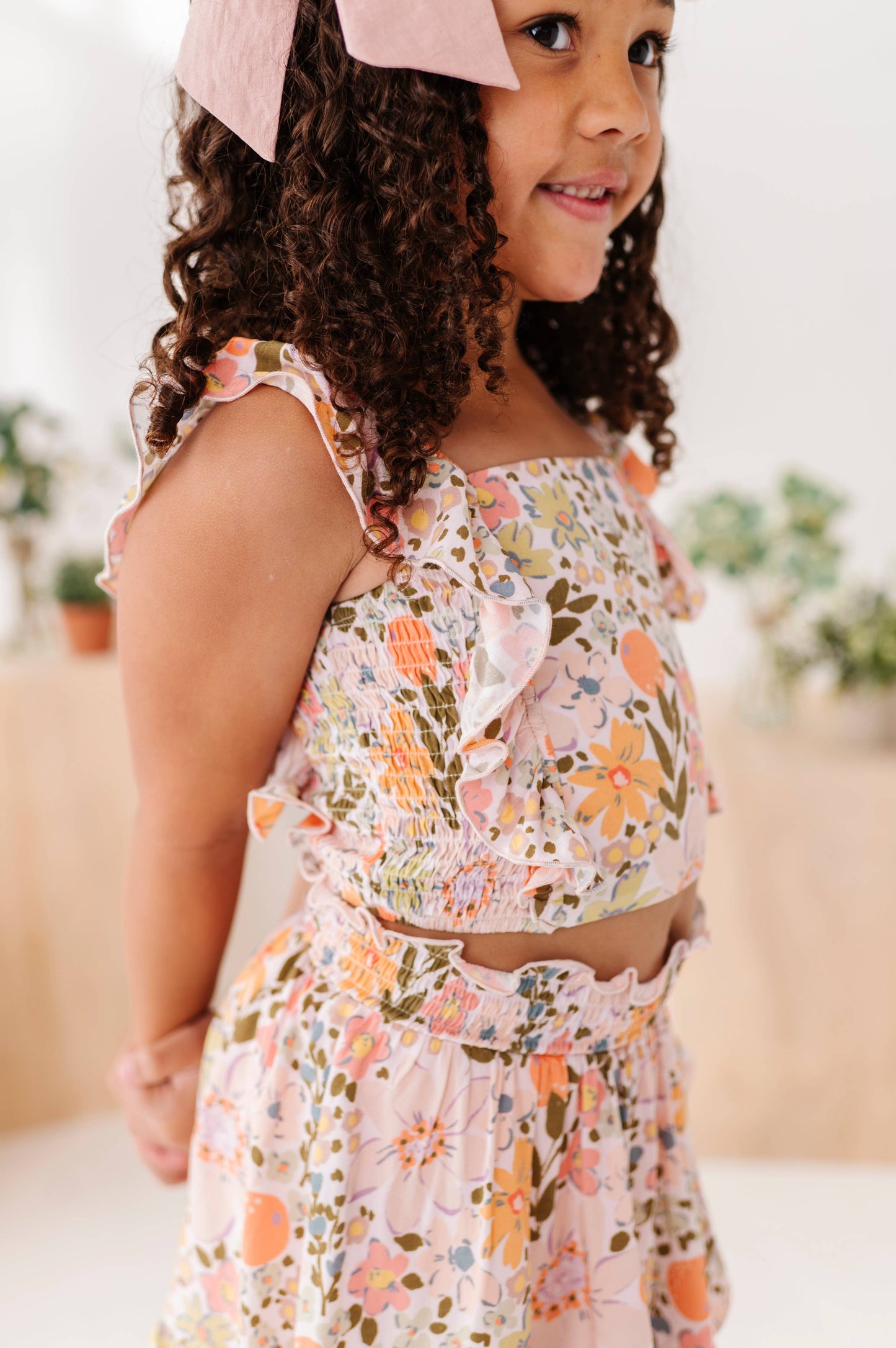 Vintage Blooms | Ruffle Tank + Skort Set