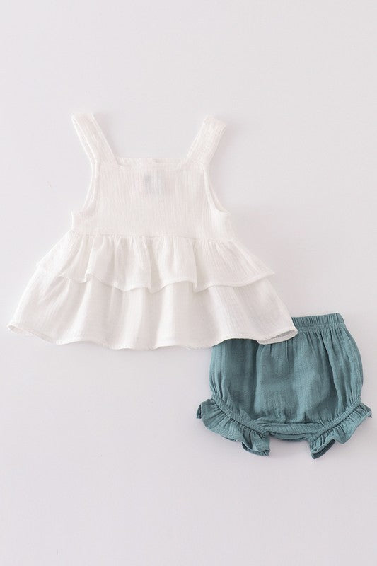 Premium White Ruffle Set