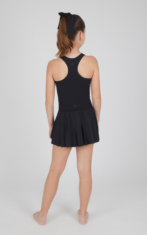 Girls Racerback Tank And Pleated Skort Set w/ Scrunchie