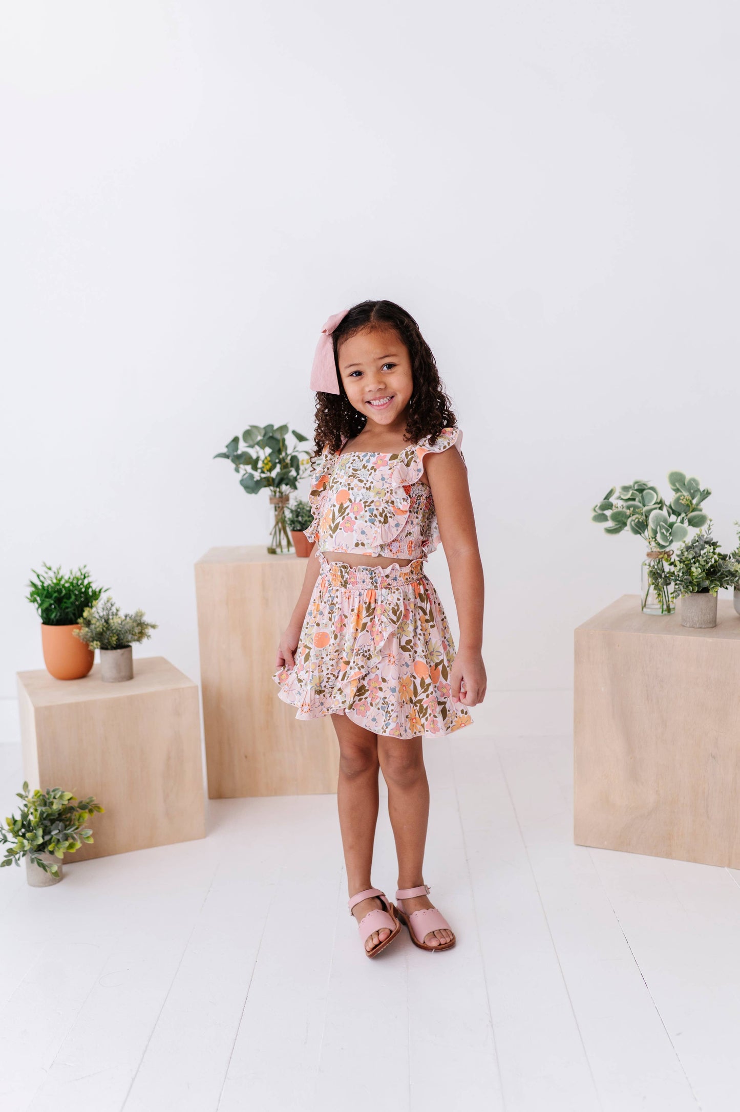 Vintage Blooms | Ruffle Tank + Skort Set