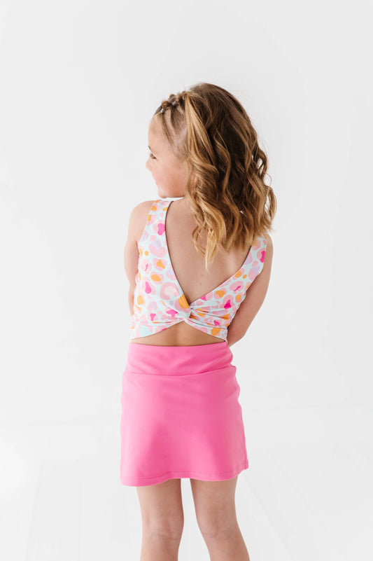 Aqua Leopard | Twisty Back Tank
