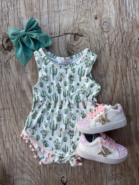 Dillon Pom Pom Romper - Desert Floral