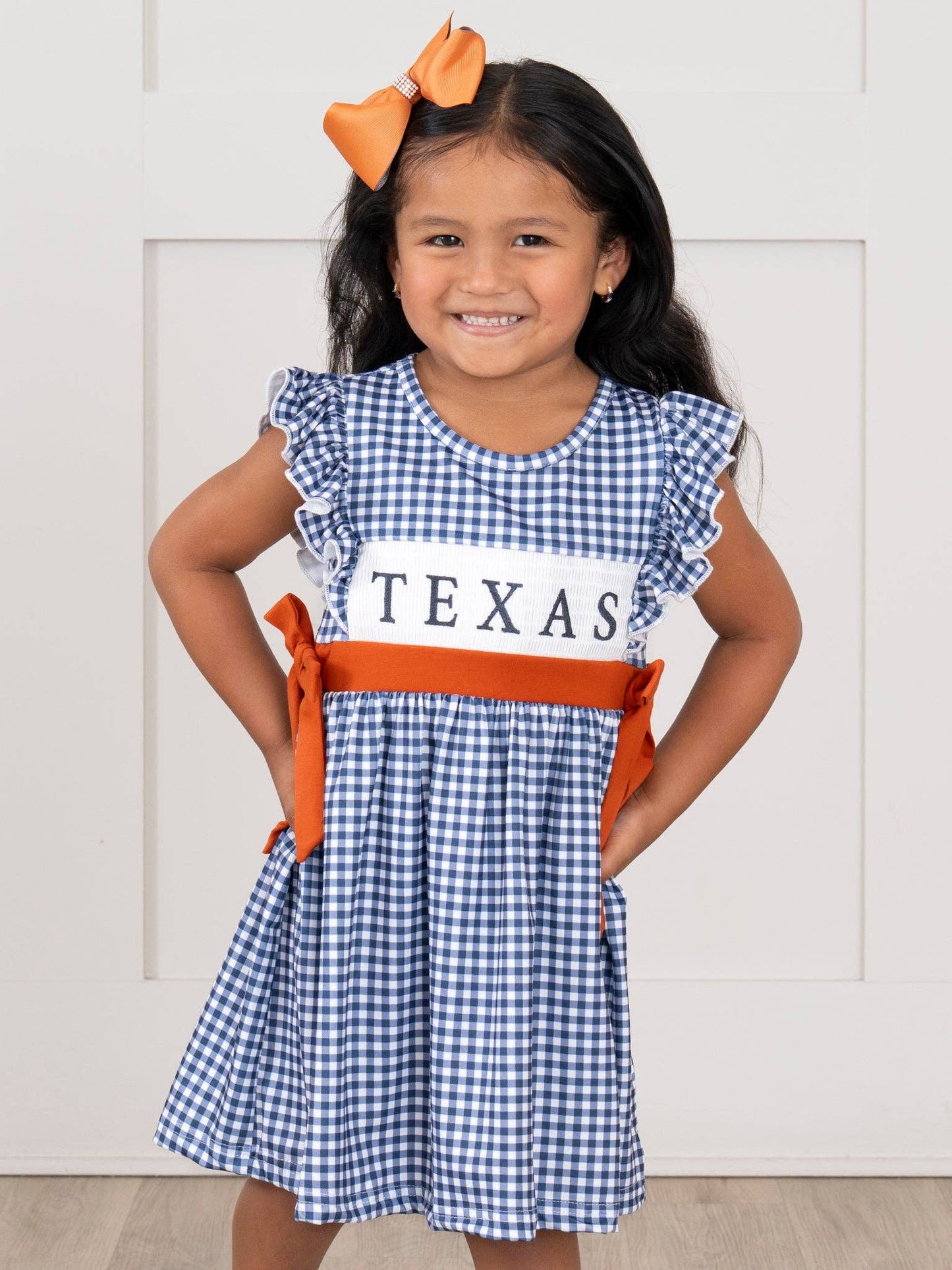 Texas Smocked Gingham Dress