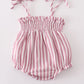 Premium Pink Stripe Smocked Girl Bubble