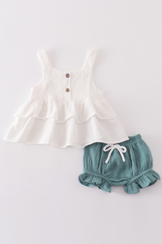 Premium White Ruffle Set