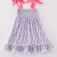 Blue Ribbon Lace Charm Smocked Dress