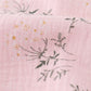 Pink Floral Print Muslin Girl Ruffle Bubble