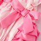 Girls Pink Bow Print Romper