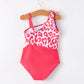 Girls Hot Pink Leopard Swimsuit