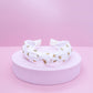 Kids Knot Headband - White Star Stud Velvet Hair Accessories
