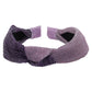 Two-Tone Pleated Knot Headband - Purple