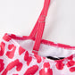 Girls Hot Pink Leopard Swimsuit
