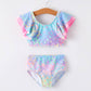 Colorful Leopard Print Girls' Swimsuit