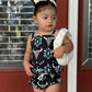 Baby Girls Turquoise Western Cow Bummie Clothes Sets