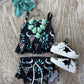 Baby Girls Turquoise Western Cow Bummie Clothes Sets