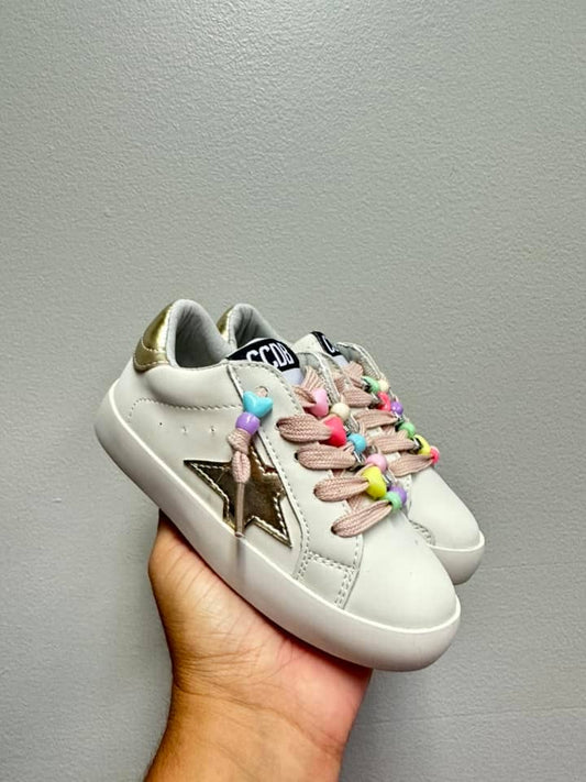 Cheetah Star Sneakers Hot Pink Laces
