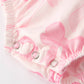 Girls Pink Bow Print Romper
